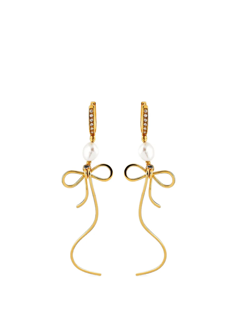 Marni bow pearl earrings