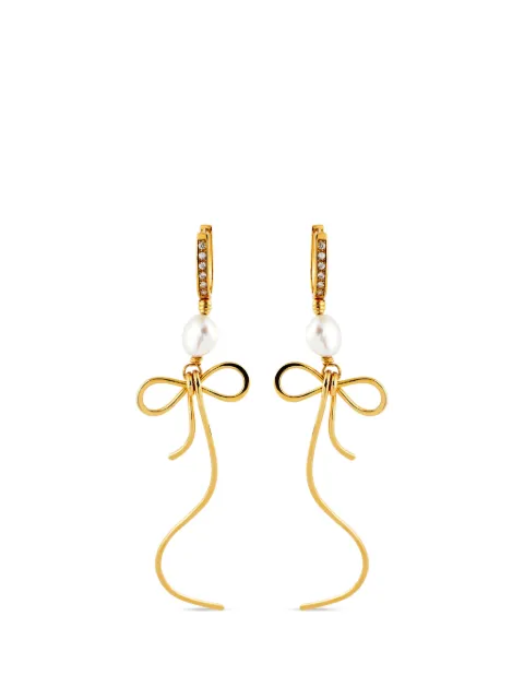 Marni bow pearl earrings