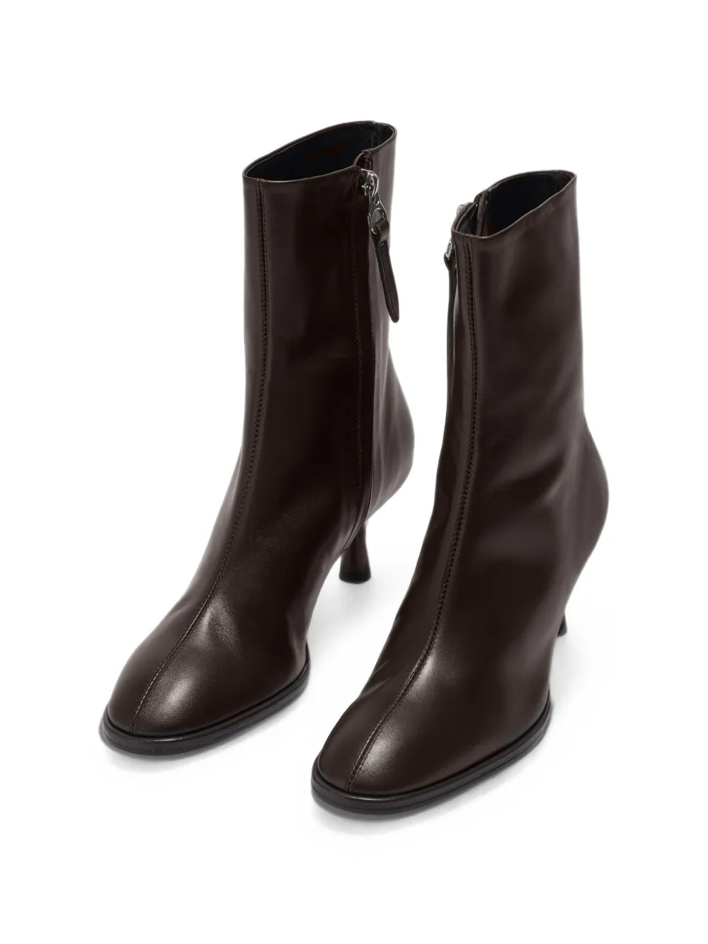 Aeyde Dorothy leather ankle boots Bruin