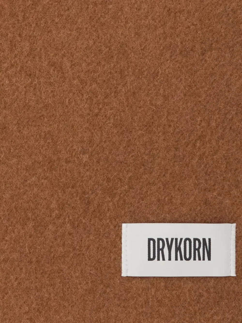 Drykorn Sjaal met logopatch Bruin