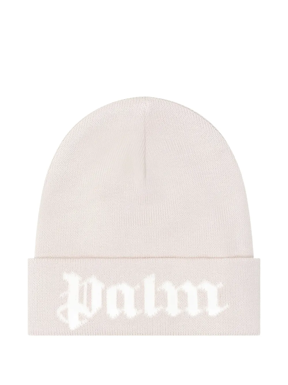 Palm Angels Kids bonnet en maille à logo - Tons neutres Palm Angels Kids bonnet en maille à logo - Tons neutres