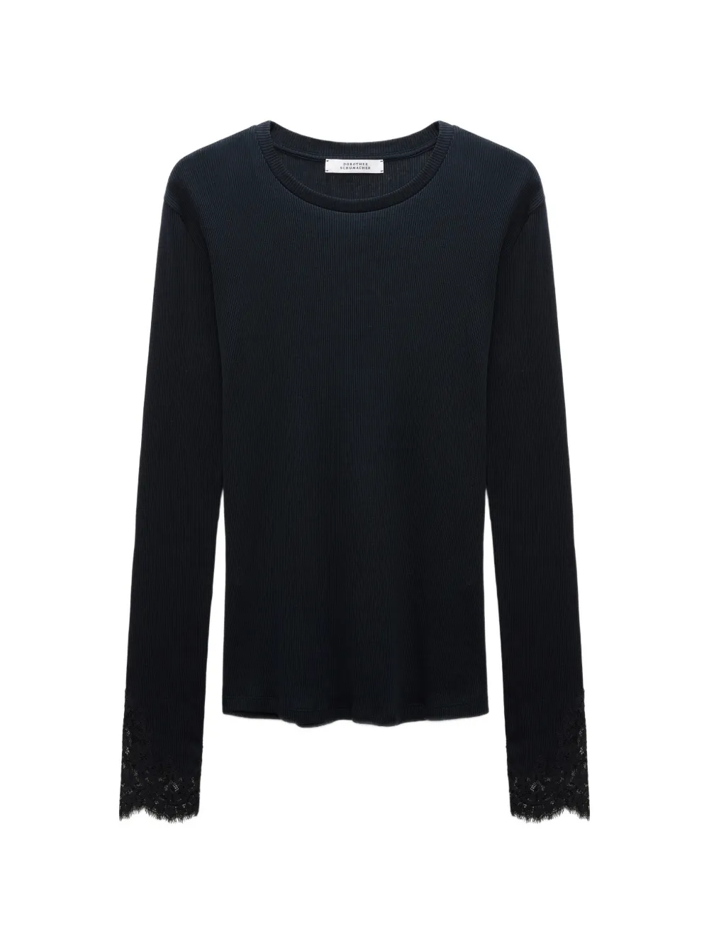 Dorothee Schumacher Pure Sleekness top met kanten afwerking Blauw