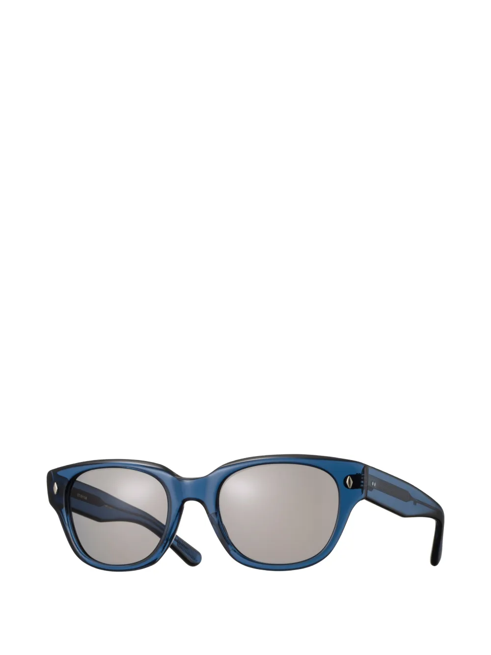 Eyevan7285 Flash-E zonnebril met vierkant montuur Blauw