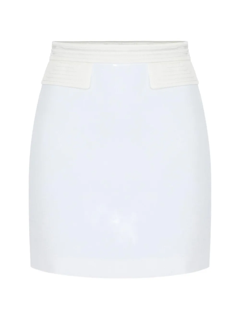 Elisabetta Franchi mini skirt in double layer stretch crêpe and satin fabrics