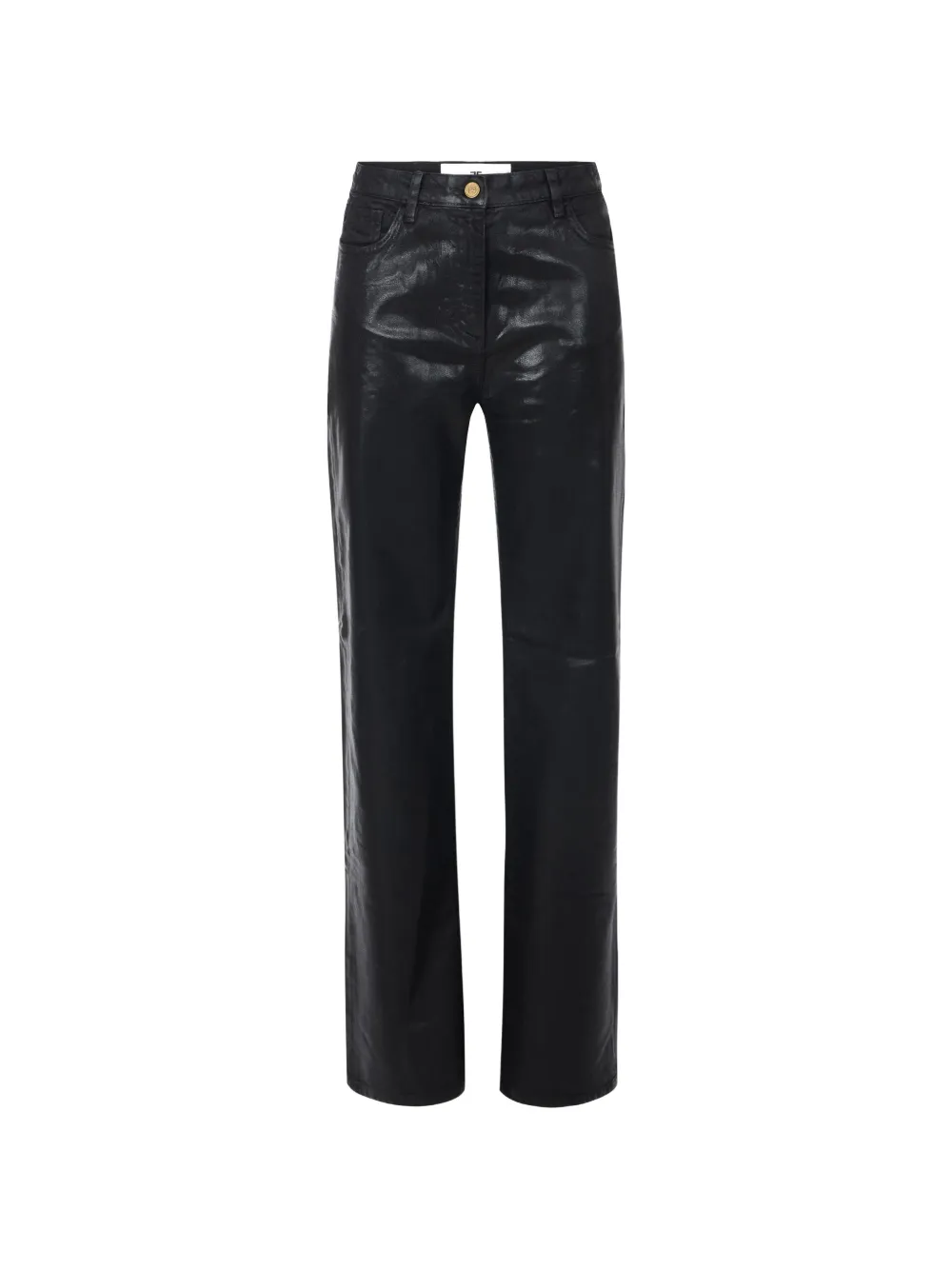 Elisabetta Franchi loose jeans with laminated effect