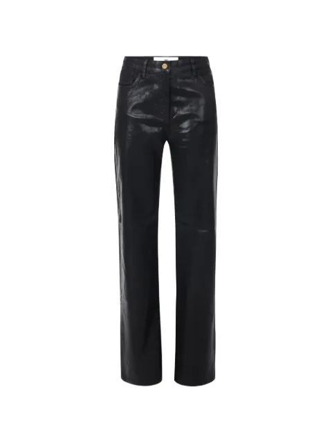 Elisabetta Franchi loose jeans with laminated effect
