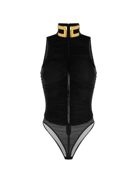Elisabetta Franchi body de tejido jersey stretch con cuello enjoyado