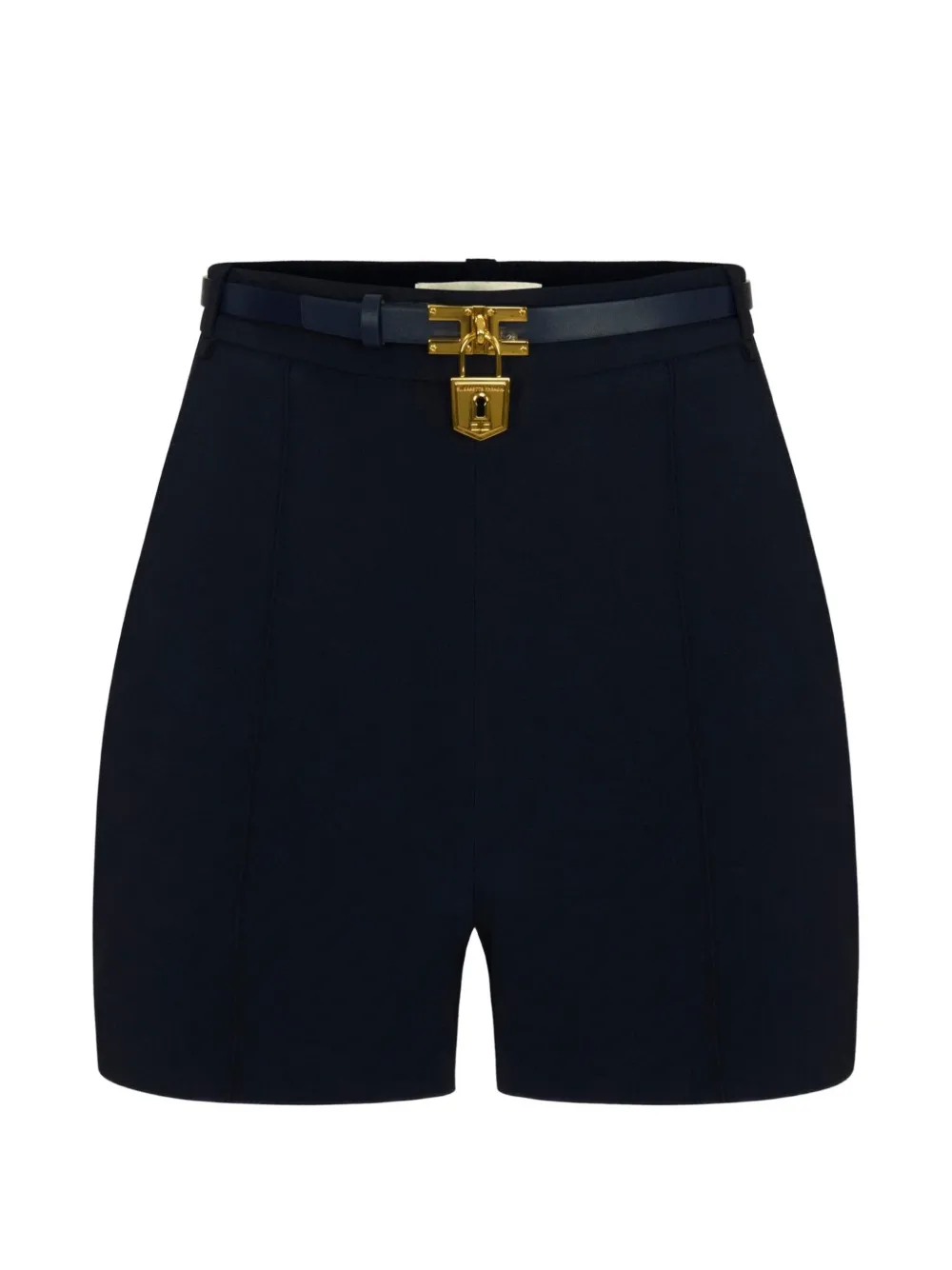 Elisabetta Franchi shorts in lightweight crêpe fabric with belt