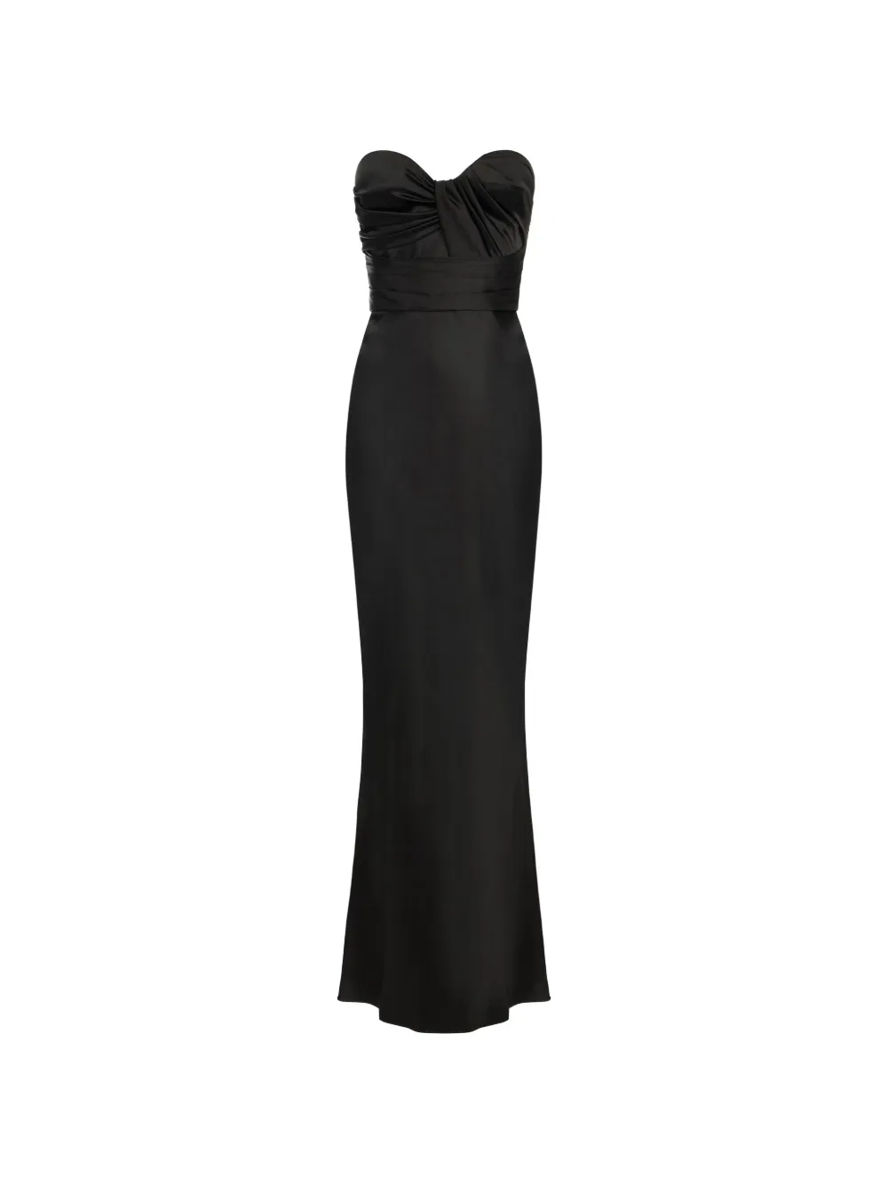 Elisabetta Franchi Red Carpet dress in satin fabric - Noir Elisabetta Franchi Red Carpet dress in satin fabric - Noir