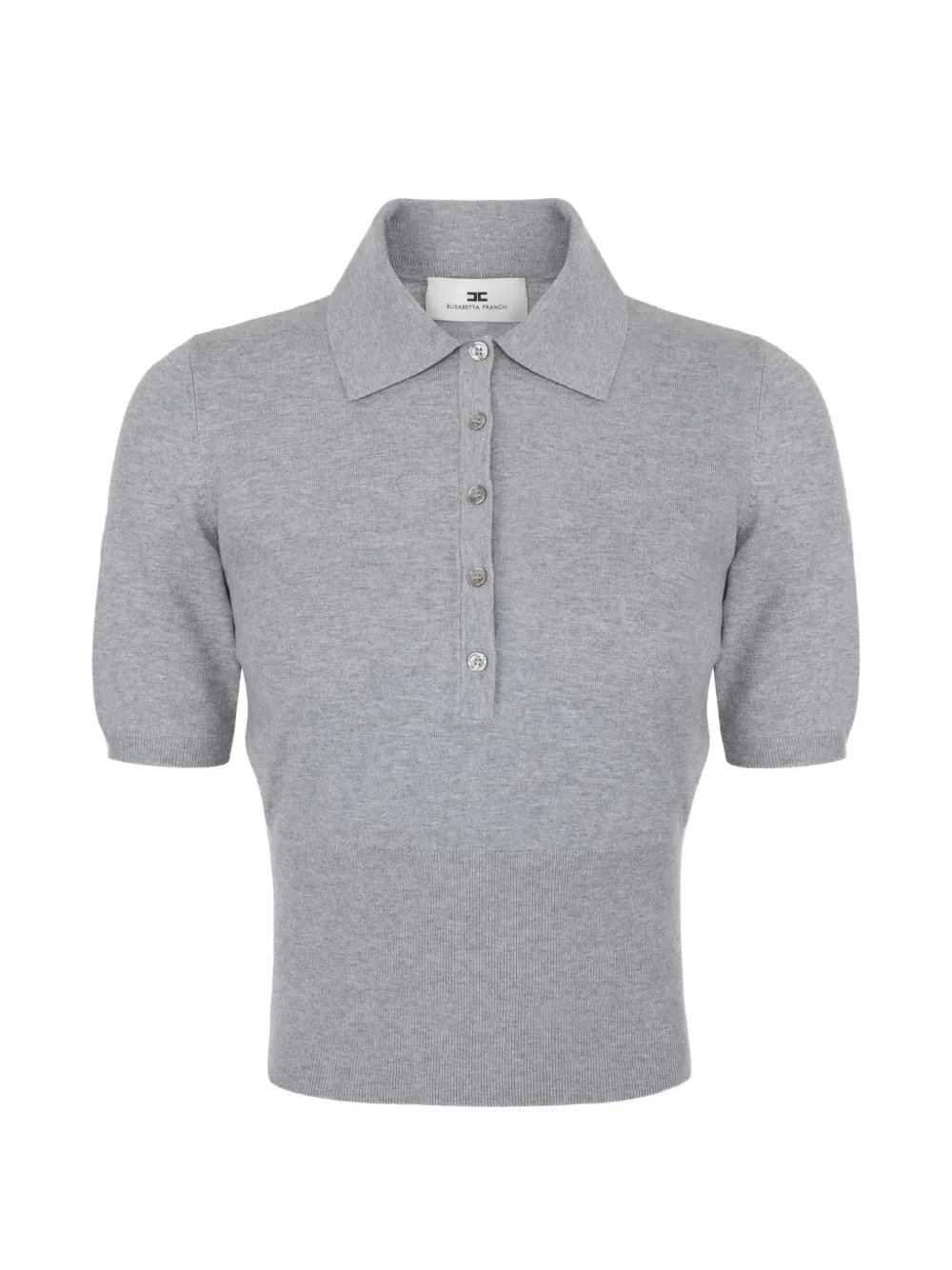Elisabetta Franchi knit polo shirt - Grigio