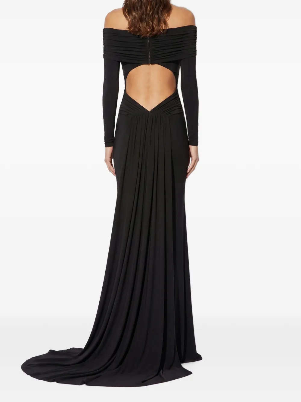Elisabetta Franchi Jurk van lichtgewicht crêpe jersey Zwart