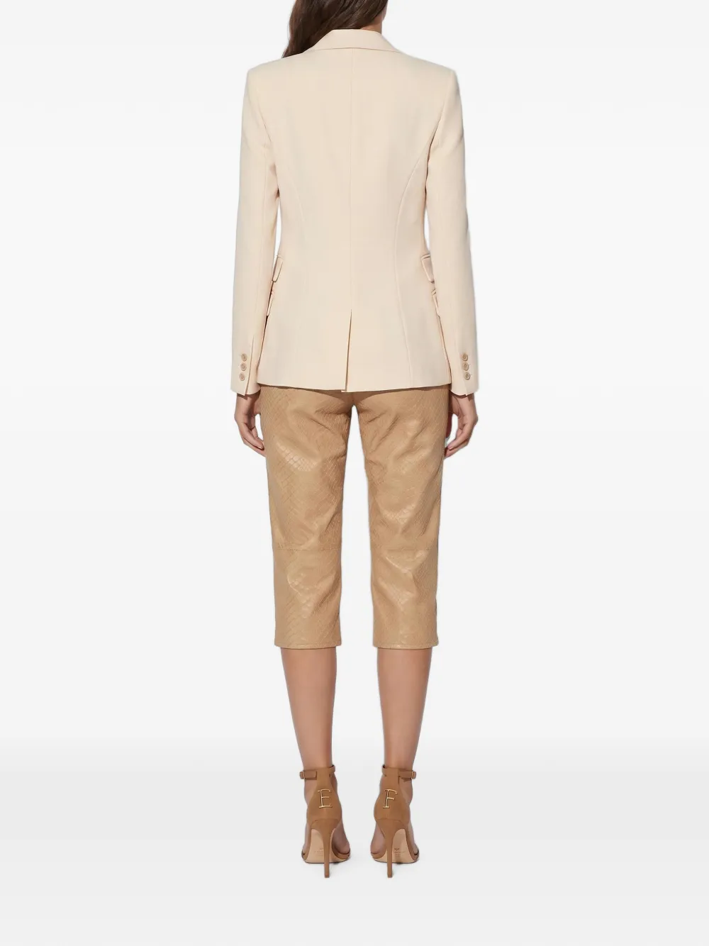 Elisabetta Franchi Jack van lichtgewicht crêpe Beige