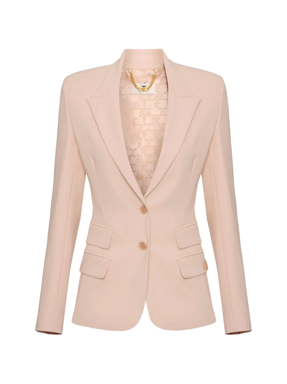 Elisabetta Franchi jacket in lightweight crêpe - Toni neutri