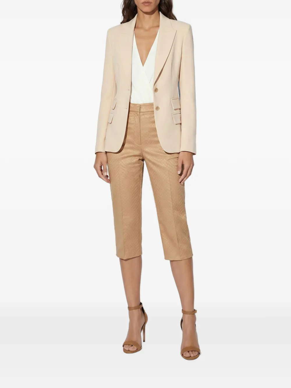 Elisabetta Franchi Jack van lichtgewicht crêpe Beige