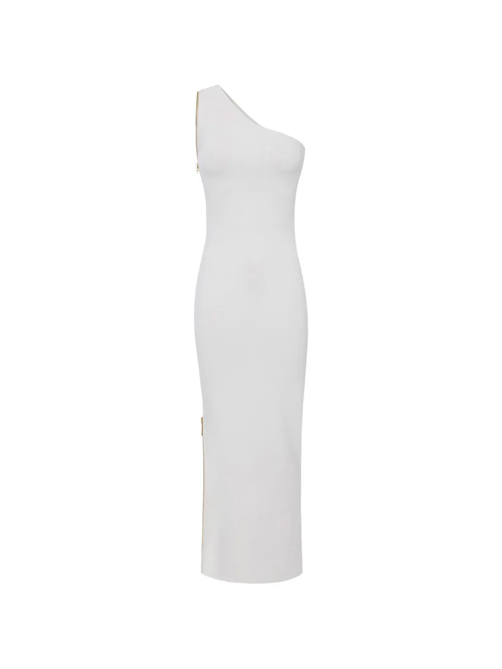 Elisabetta Franchi Red Carpet knit dress with zip - Bianco