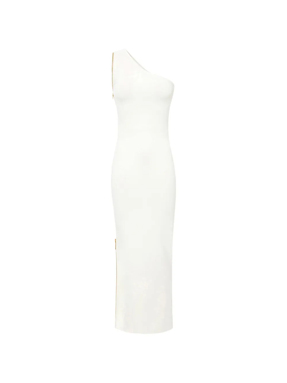 Elisabetta Franchi Red Carpet knit dress with zip - Bianco