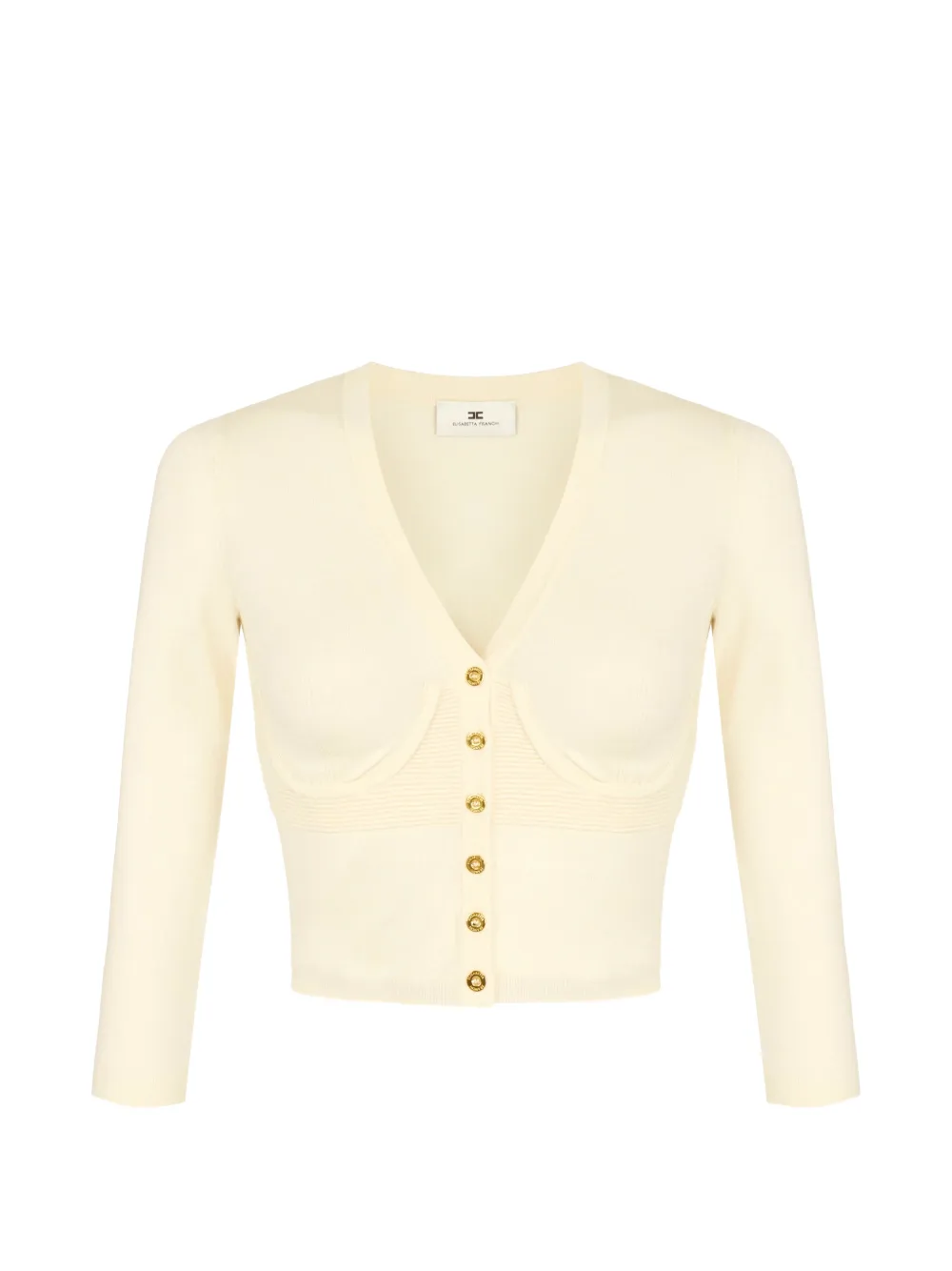 Elisabetta Franchi cardigan en maille à effet bustier - Tons neutres Elisabetta Franchi cardigan en maille à effet bustier - Tons neutres