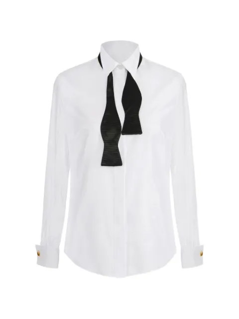 Elisabetta Franchi cotton shirt with bow tie