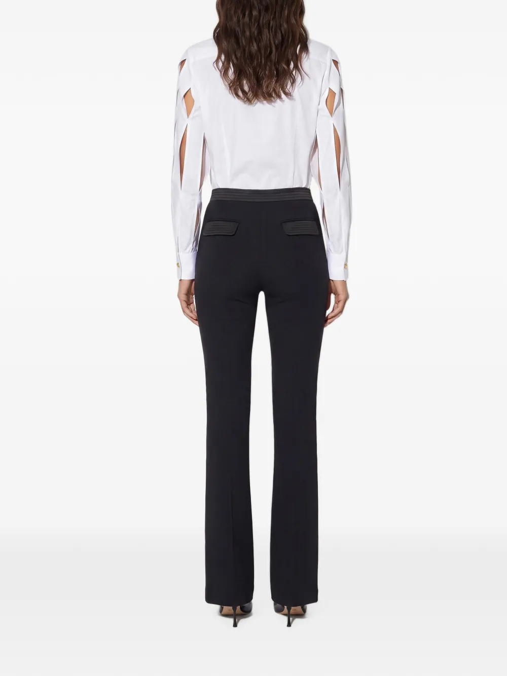 Elisabetta Franchi Katoenen blouse met vlinderdas Wit