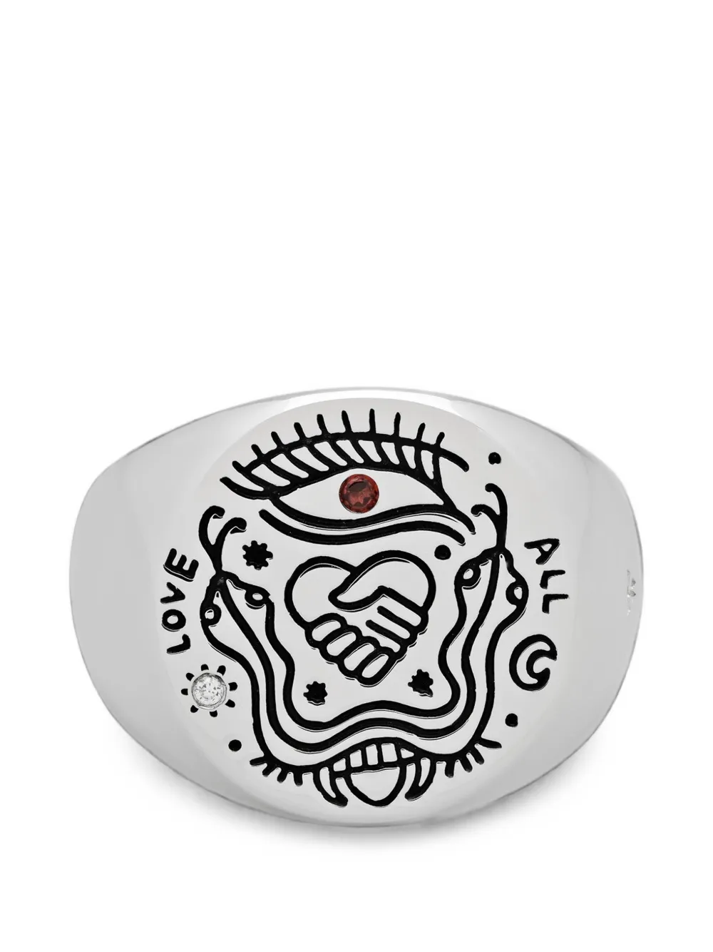 Tom Wood Love All engraved ring