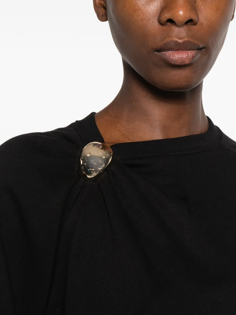 Ba&Sh Della embellished raglan-sleeve sweatshirt Zwart