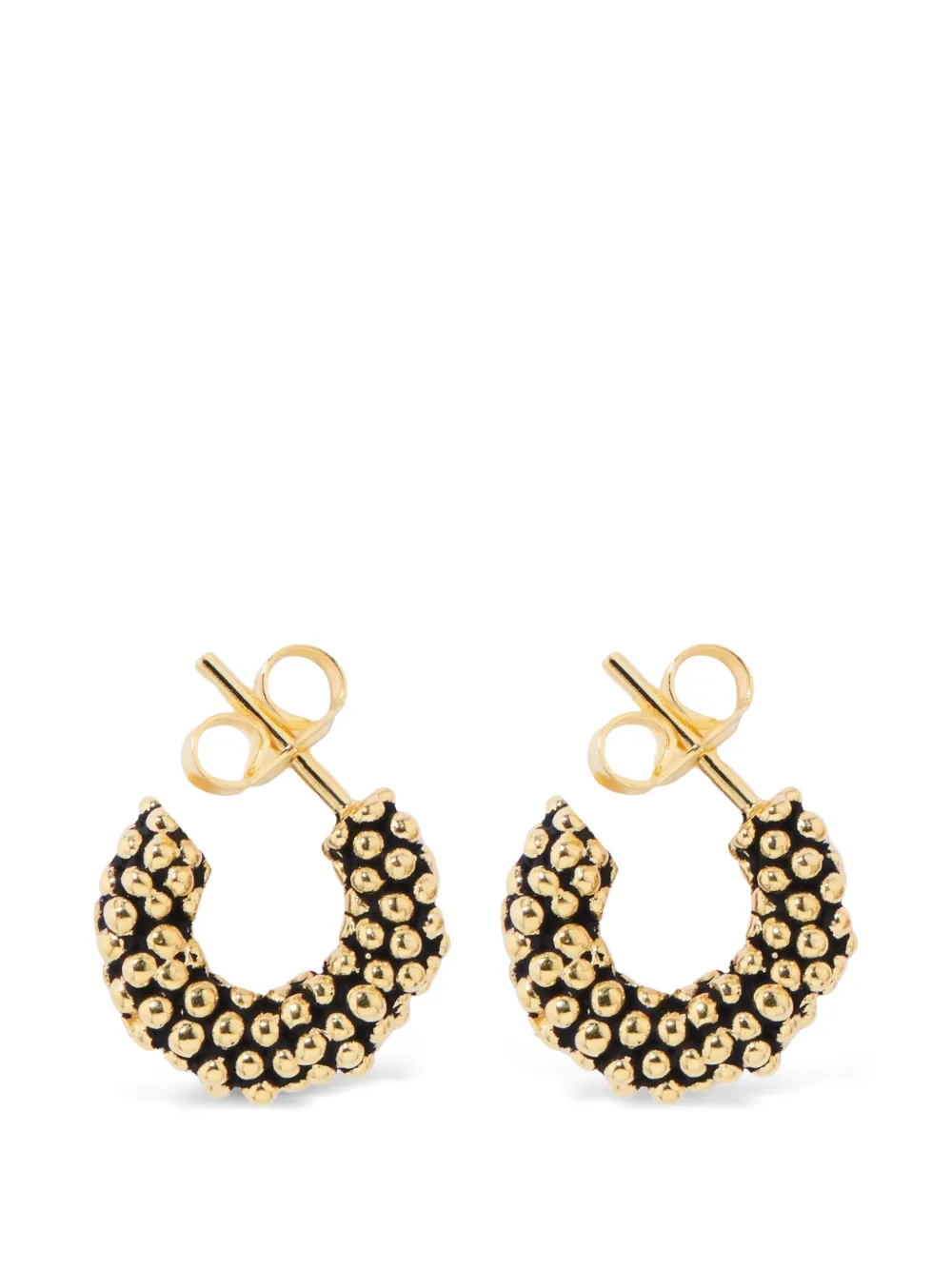 Aurelie Bidermann mini Makoma granulated hoop earrings - Gold