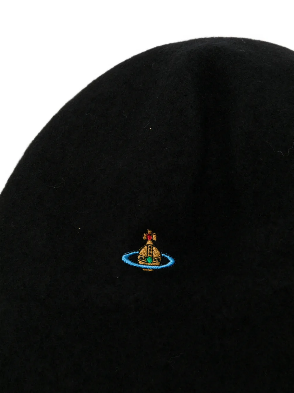Vivienne Westwood Orb-embroidered cloche hat Zwart