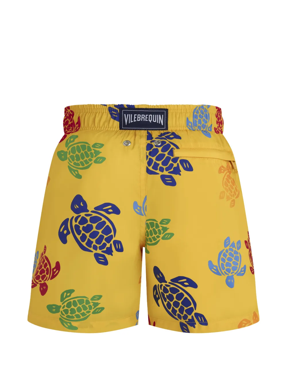 Vilebrequin Kids Zwembroek met schildpadprint Geel