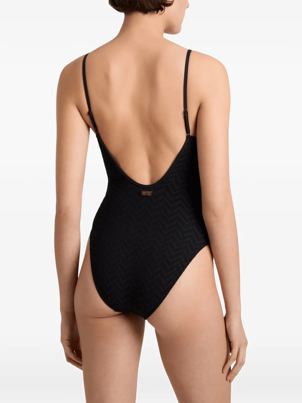 Vilebrequin Badpak met chevron-jacquard Zwart