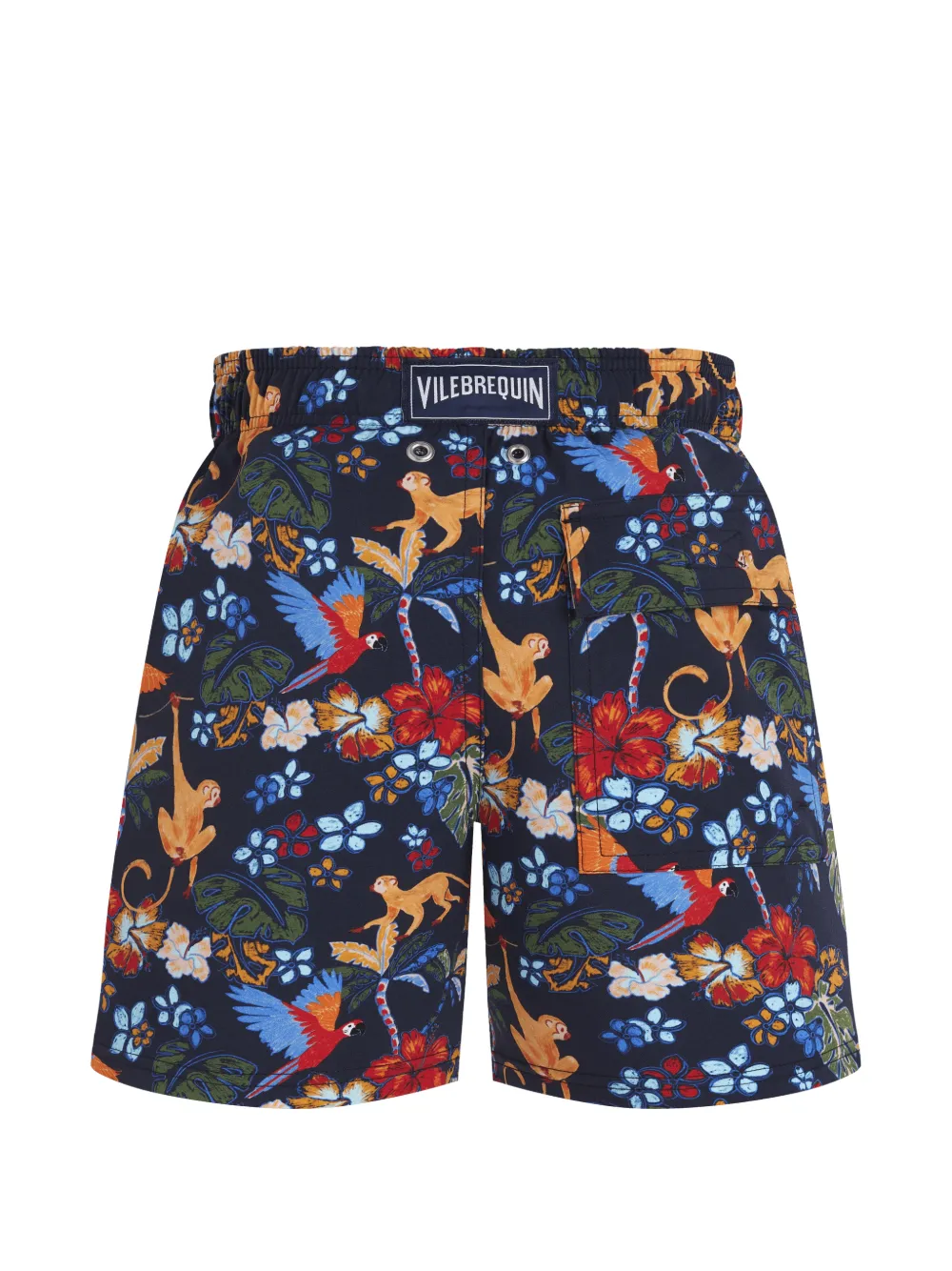 Vilebrequin Kids Salvador zwembroek met tropische print Blauw
