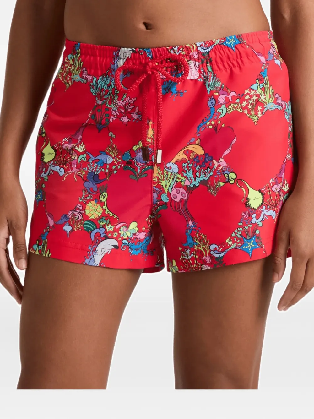 Vilebrequin Amor graphic-print mini swim shorts - Rosso