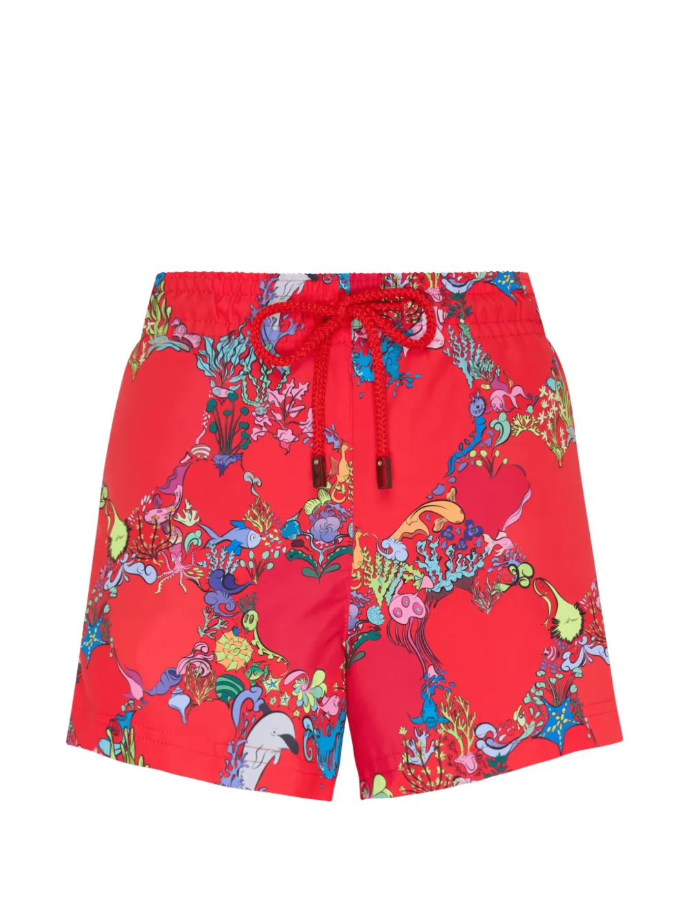 Vilebrequin Amor graphic-print mini swim shorts - Rot