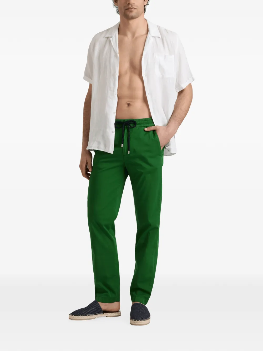 Vilebrequin Broek met elastisch trekkoord Groen