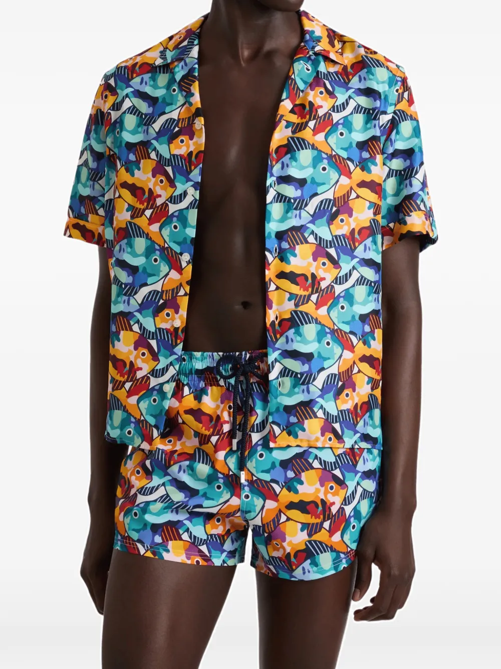 Vilebrequin Pacu zwembroek met print Blauw