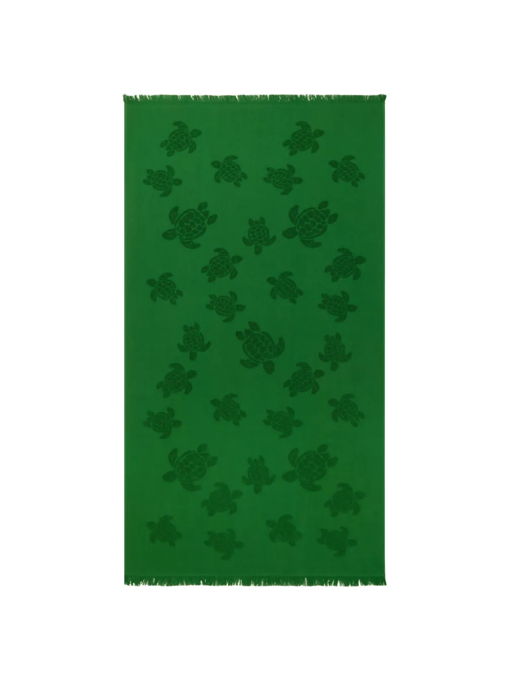 Vilebrequin Santah turtles jacquard-fringe beach towel