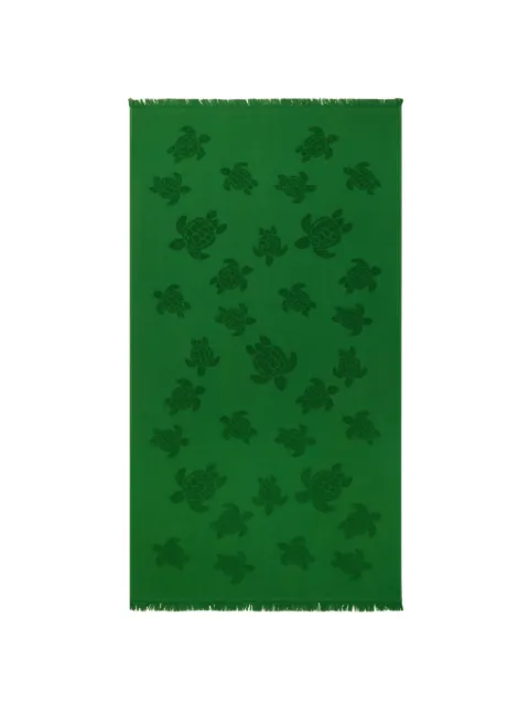 Vilebrequin Santah turtles jacquard-fringe beach towel