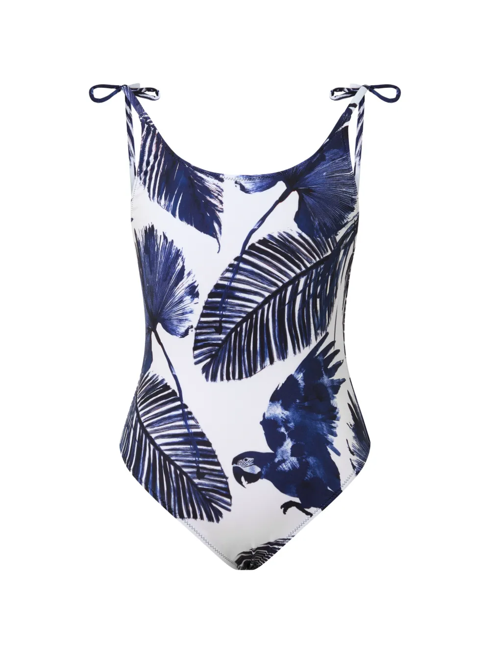 Vilebrequin Kids maillot de bain à imprimé Papagaio et bretelles nouées - Bleu