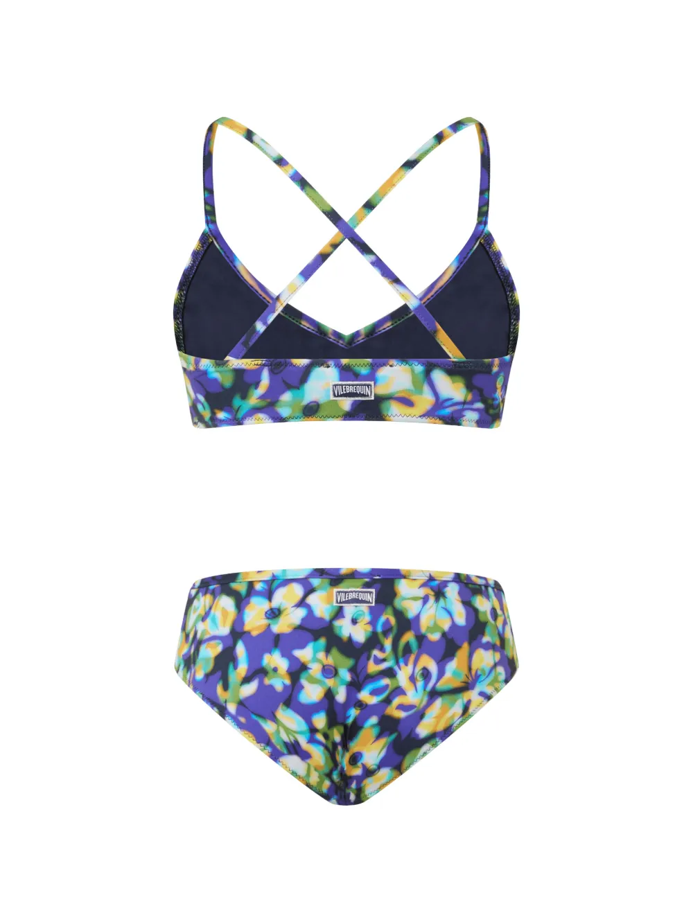 Vilebrequin Kids Frangipanier Trouble bikini met bloemen-print Blauw