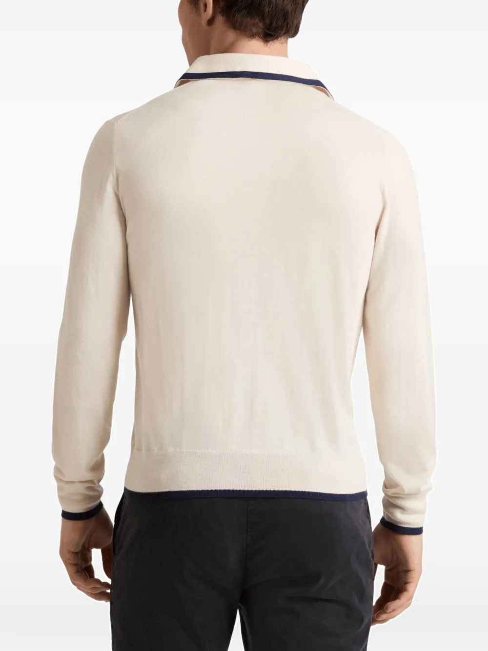 Vilebrequin Poloshirt met contrasterende afwerking Beige