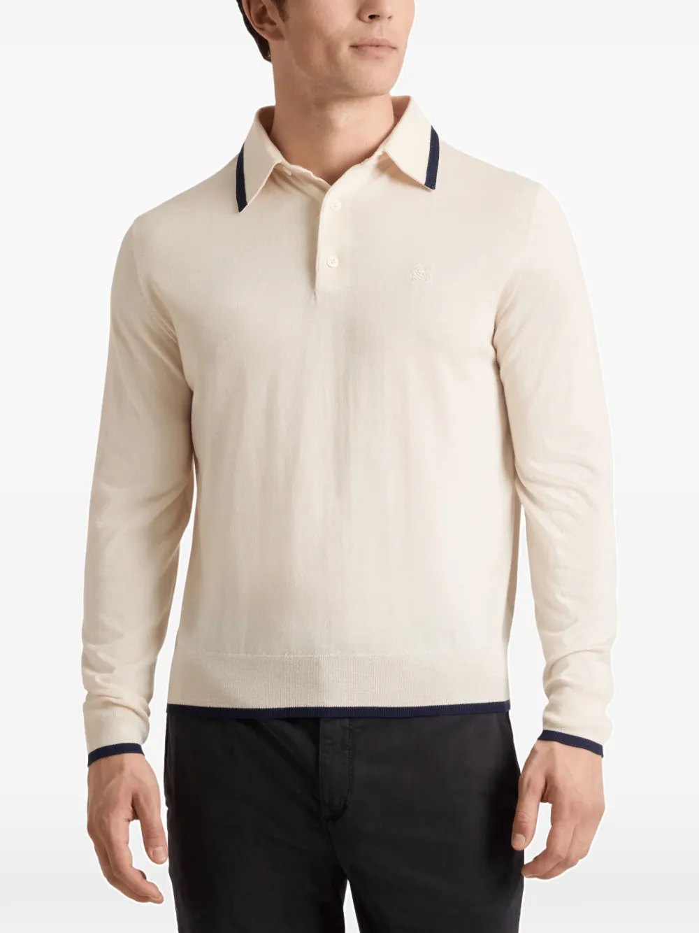 Vilebrequin Poloshirt met contrasterende afwerking Beige