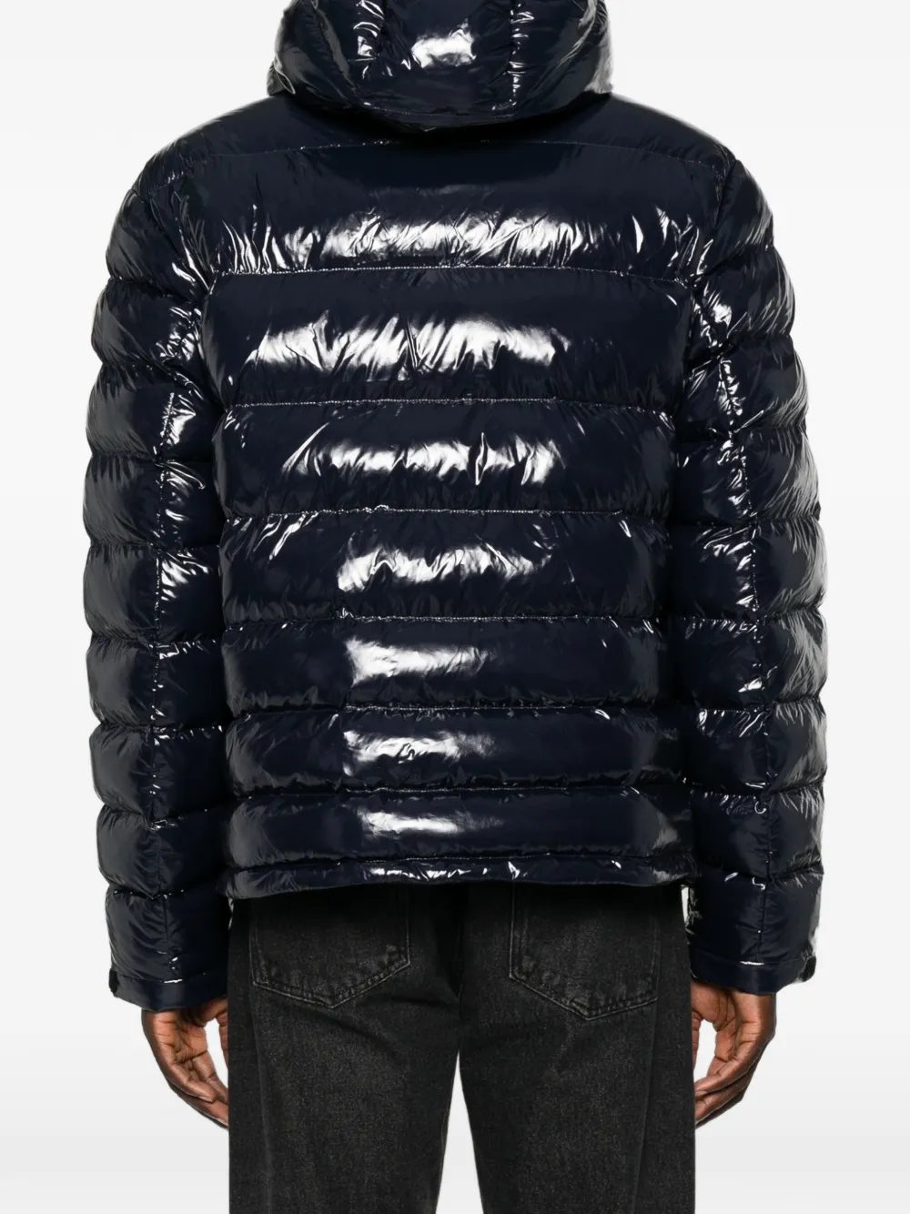 Napapijri glossy quilted hooded jacket Blauw