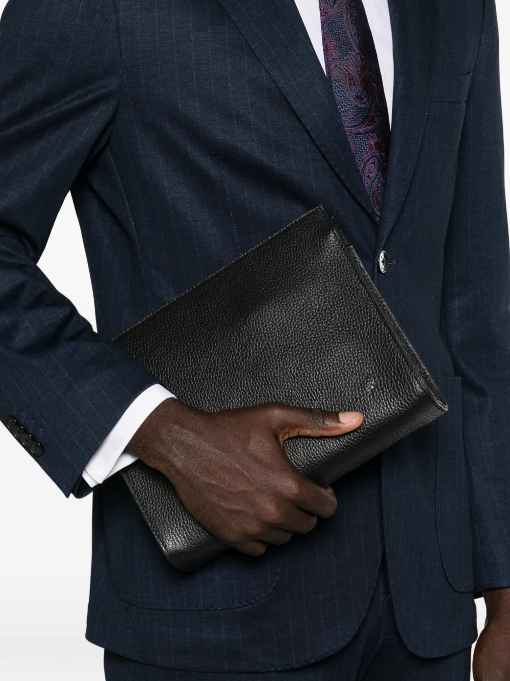 ALBERTO LUTI Leren clutch Zwart
