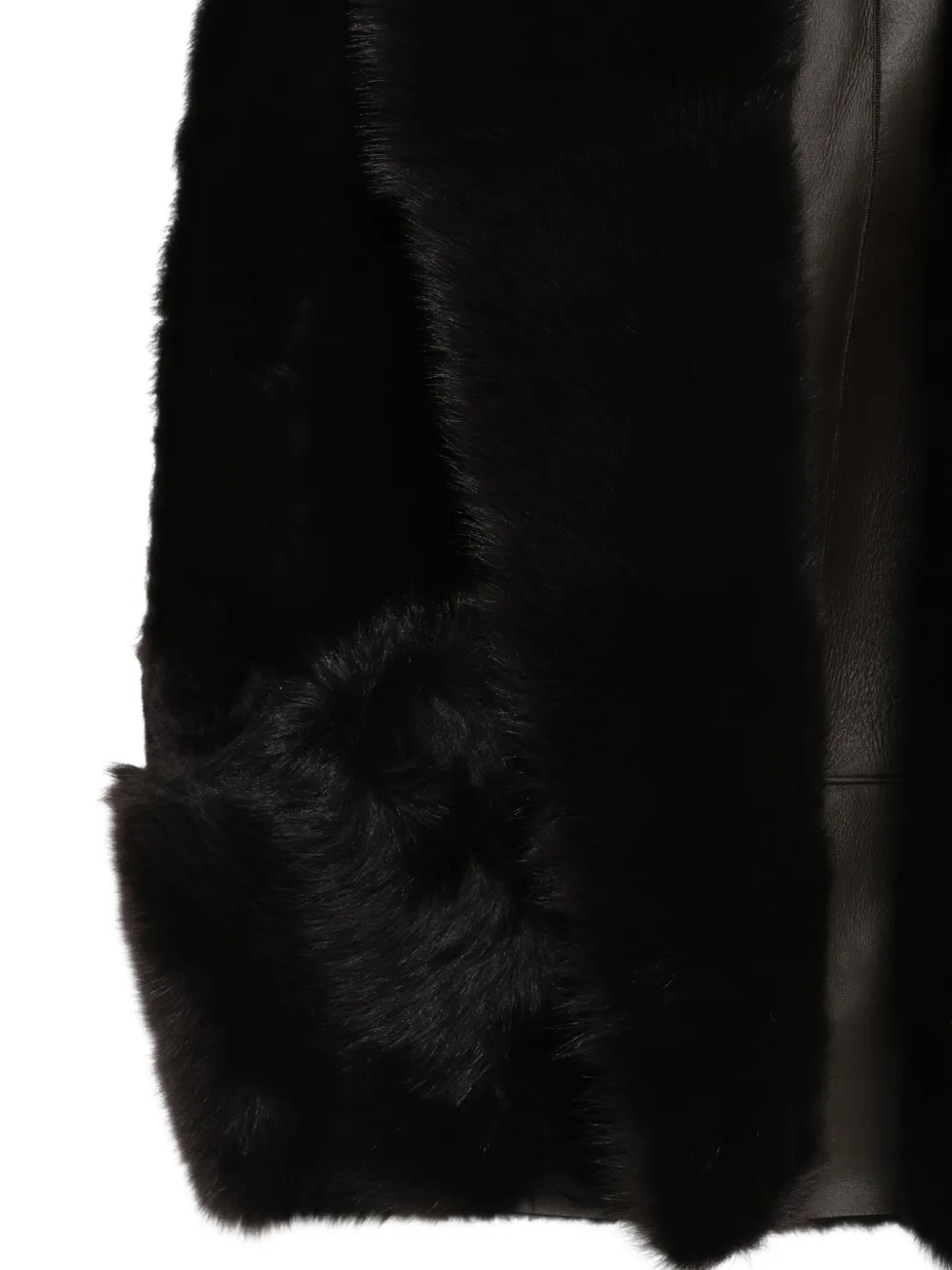Blancha Leren gilet Zwart