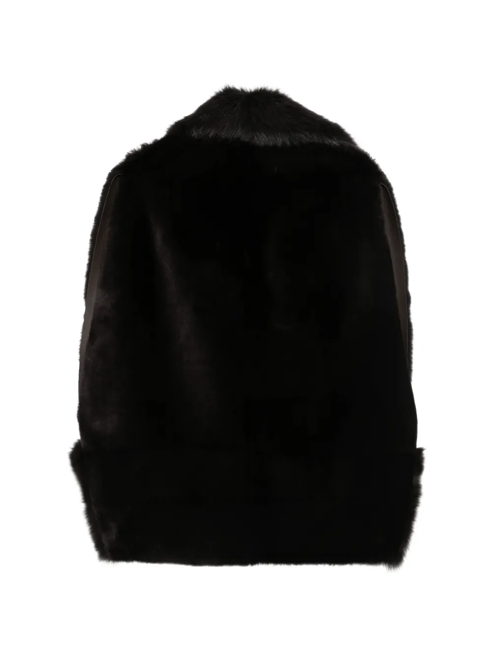 Blancha Leren gilet Zwart