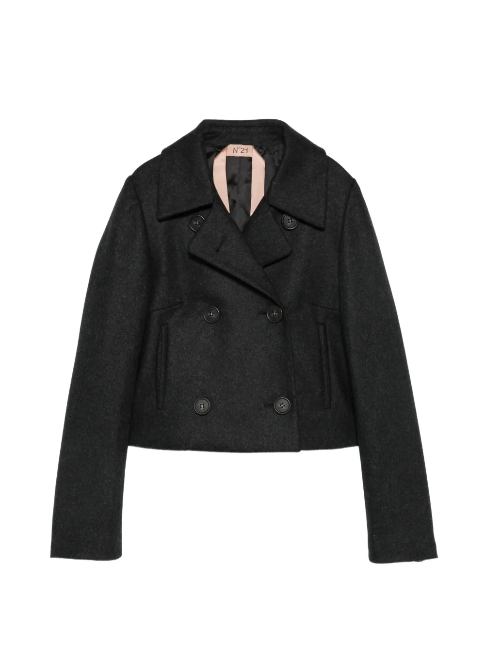 Nº21 double-breasted cropped jacket - Gris Nº21 double-breasted cropped jacket - Gris