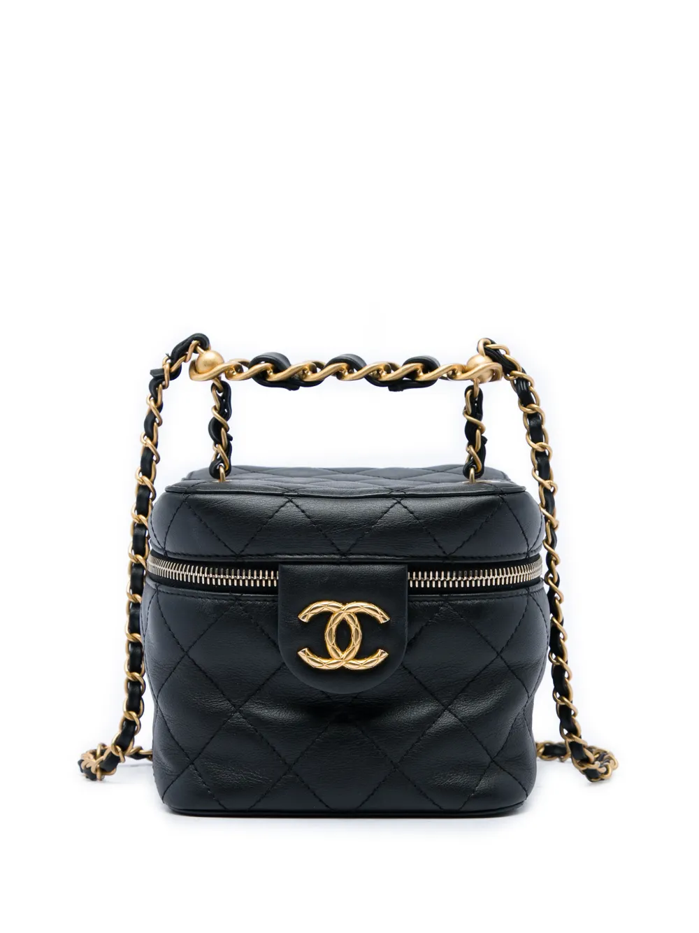 CHANEL Pre-Owned 2021-2026 small Chain Bar vanity case - Black