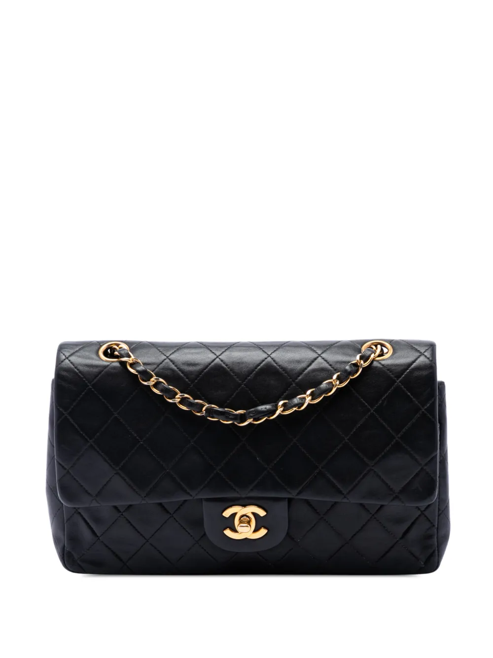 CHANEL Pre-Owned 1989-1991 Medium Classic Lambskin Double Flap shoulder bag - Nero
