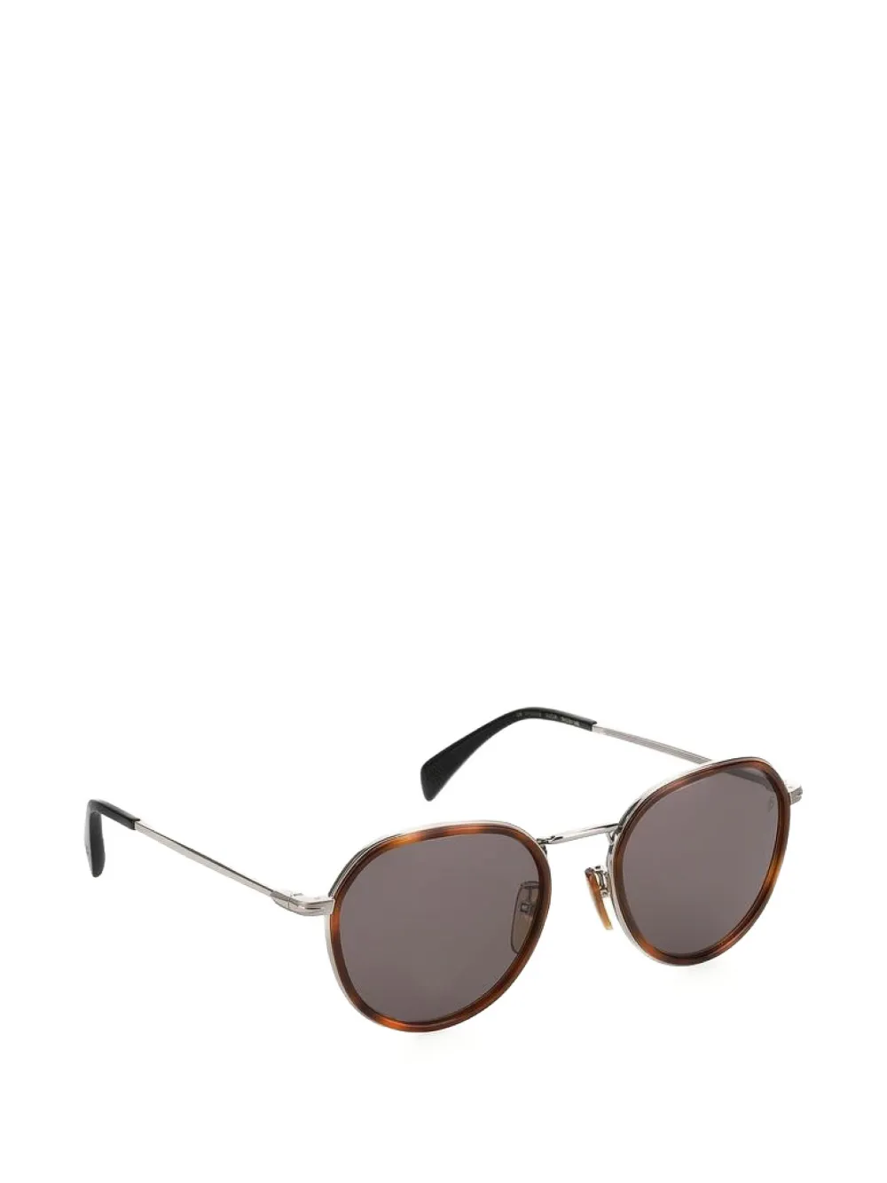 Eyewear by David Beckham Zonnebril met rond montuur en schildpadschild design Rood