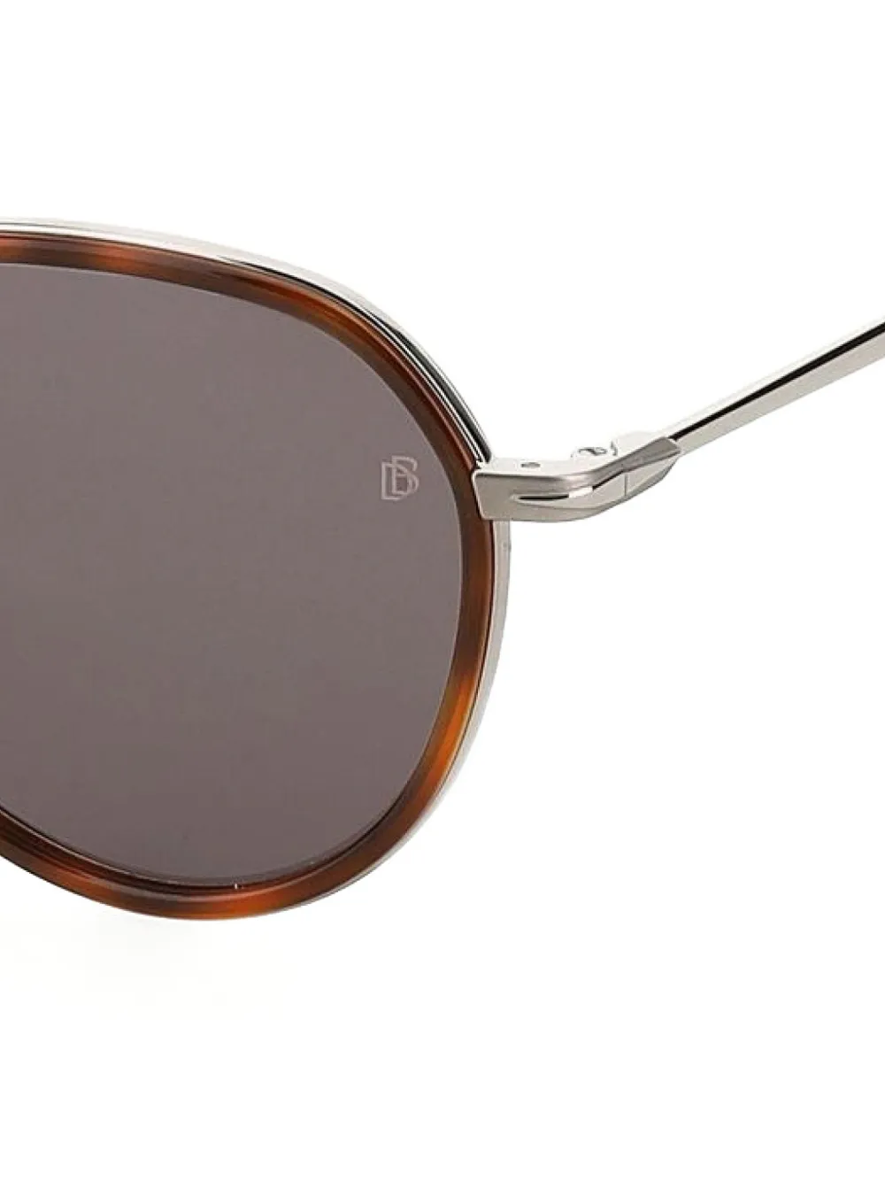 Eyewear by David Beckham Zonnebril met rond montuur en schildpadschild design Rood