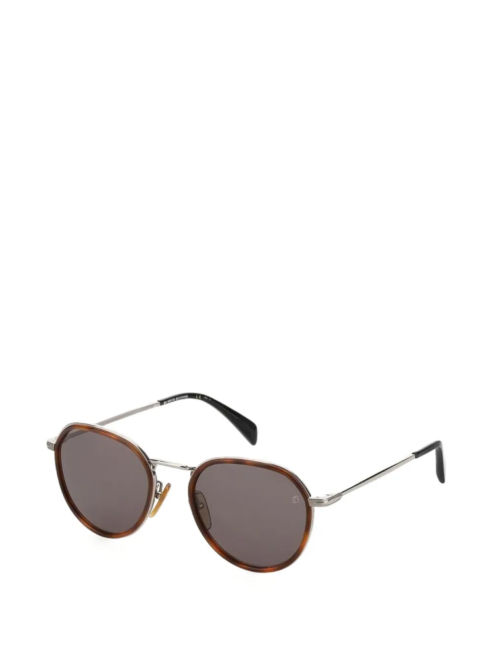 Eyewear by David Beckham Zonnebril met rond montuur en schildpadschild design Rood